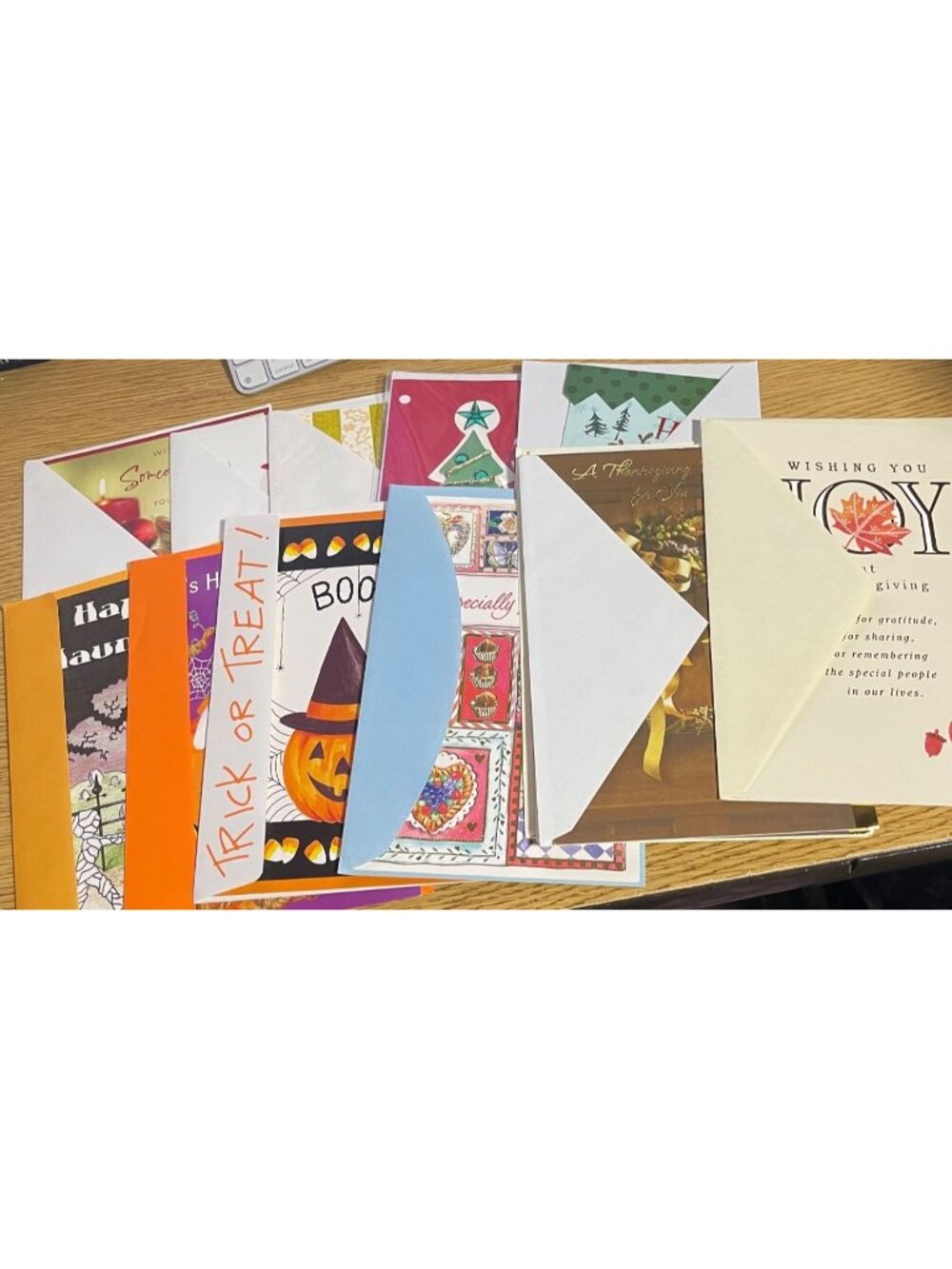 Assorted Greeting Cards Bundle Halloween Thanksgiving Christmas Valentines